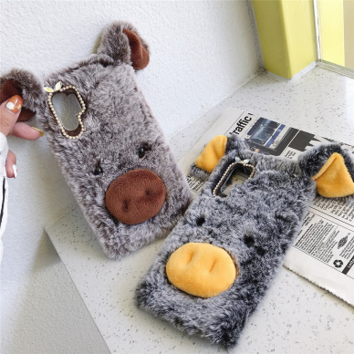 Samsung Note 10 PLUS ruda nugarėlė Fluffy Piggy 4