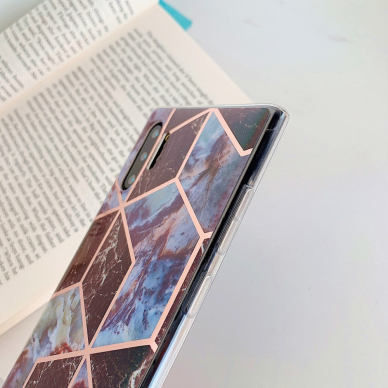Samsung NOTE 10 PLUS Tracy nugarėlė Geometric blue marble 1