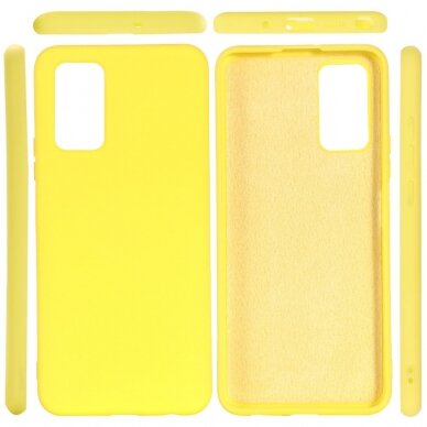 Samsung Note 20 geltona SILICONE LITE nugarėlė 4