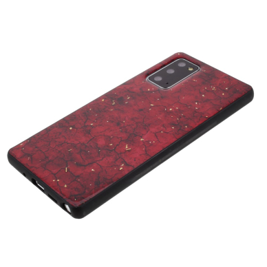 Samsung Note 20 raudona EPOXY MARBLE nugarėlė 4
