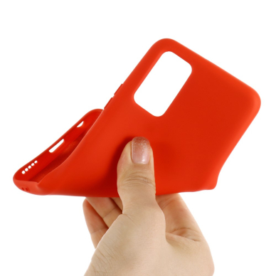 Samsung Note 20 raudona SILICONE LITE nugarėlė 2