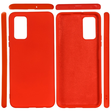 Samsung Note 20 raudona SILICONE LITE nugarėlė 4