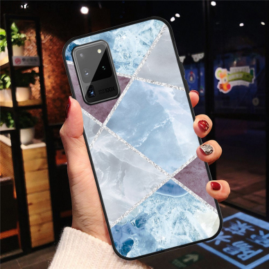 Samsung Note 20 Tracy nugarėlė Geometric marble blue 3