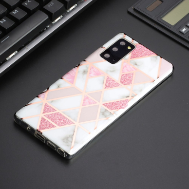 Samsung Note 20 Tracy nugarėlė Geometric rose marble 4
