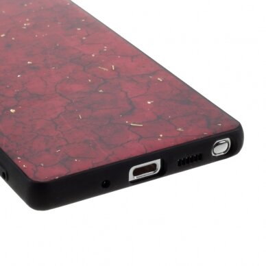 Samsung Note 20 ULTRA raudona EPOXY MARBLE nugarėlė 5