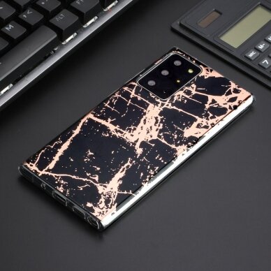 Samsung Note 20 Ultra Tracy nugarėlė Black&Gold Marble 3