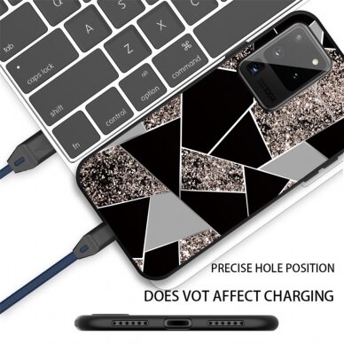 Samsung Note 20 ULTRA Tracy nugarėlė Geometric marble black 1