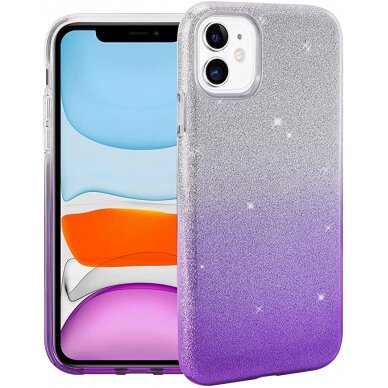 Samsung Note 8 Glitter3 tamsiai violetinė nugarėlė