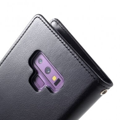 Samsung Note 9 juodas Rich diary dėklas 6