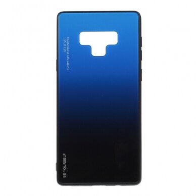Samsung Note 9 mėlyna+juoda tracy GLASS nugarėlė