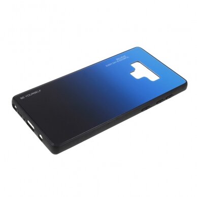 Samsung Note 9 mėlyna+juoda tracy GLASS nugarėlė 1