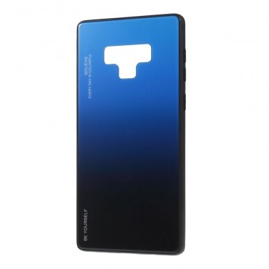 Samsung Note 9 mėlyna+juoda tracy GLASS nugarėlė 3