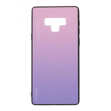 Samsung Note 9 rausva+alyvinė tracy GLASS nugarėlė