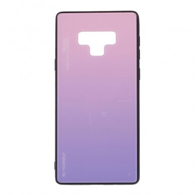 Samsung Note 9 rausva+alyvinė tracy GLASS nugarėlė