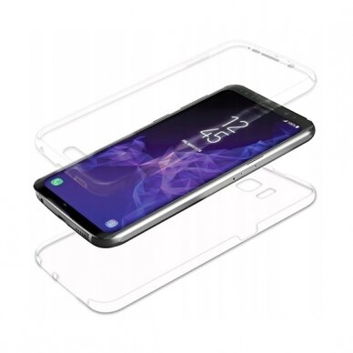 Samsung Note 9 skaidrus Ultra Slim 360 dėklas