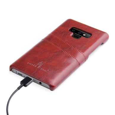 Samsung Note 9 Tracy ruda nugarėlė Leather Slot 3