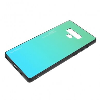 Samsung Note 9 žalia+melsva tracy GLASS nugarėlė 1