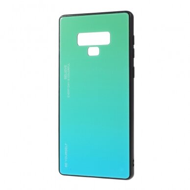 Samsung Note 9 žalia+melsva tracy GLASS nugarėlė 3