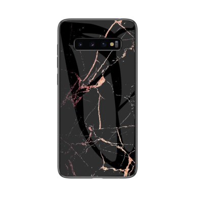Samsung S10 5G marble glass nugarėlė Black&gold 1