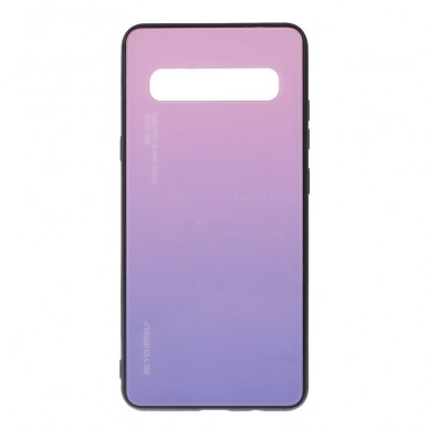Samsung S10 5G rausva+alyvinė tracy GLASS nugarėlė