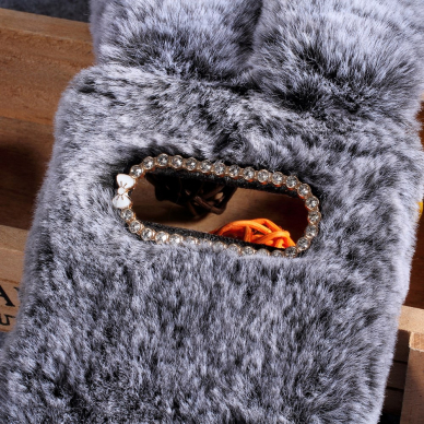 Samsung S10 pilka nugarėlė Fluffy rabbit 2