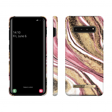 Samsung S10 PLUS iDeal Of Sweden nugarėlė Cosmic Pink Swirl 1