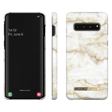 Samsung S10 PLUS iDeal Of Sweden nugarėlė Golden Pearl Marble 1