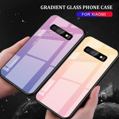 Samsung S10 PLUS rausva tracy GLASS nugarėlė 2