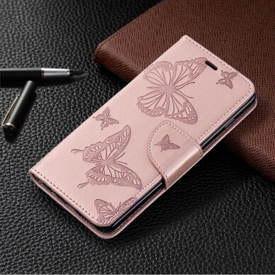 Samsung S10 rausvas Tracy K.FLEXI dėklas Drugeliai 6