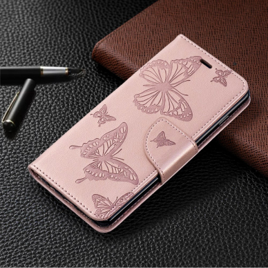 Samsung S10 rausvas Tracy K.FLEXI dėklas Drugeliai 6