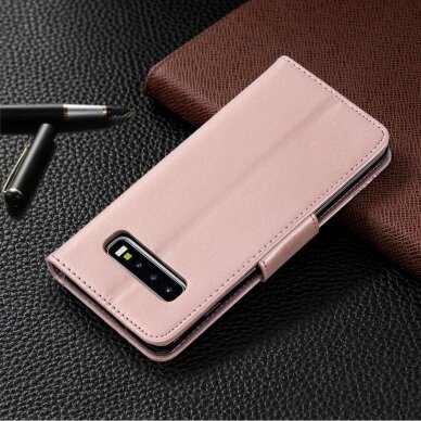 Samsung S10 rausvas Tracy K.FLEXI dėklas Drugeliai 7