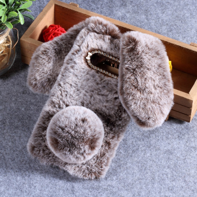 Samsung S10 ruda nugarėlė Fluffy rabbit 4
