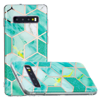 Samsung S10 Tracy nugarėlė Geometric marble green