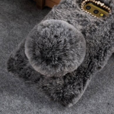 Samsung S10e pilka nugarėlė Fluffy rabbit 4