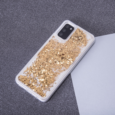 Samsung S20 FE aukso spalvos WATER SPARKLE nugarėlė 7