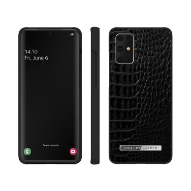 Samsung S20 PLUS iDeal Of Sweden nugarėlė Neo Noir Croco Silver 1