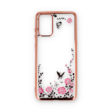 Samsung S20 PLUS rausva perfect FLOWERS nugarėlė 1