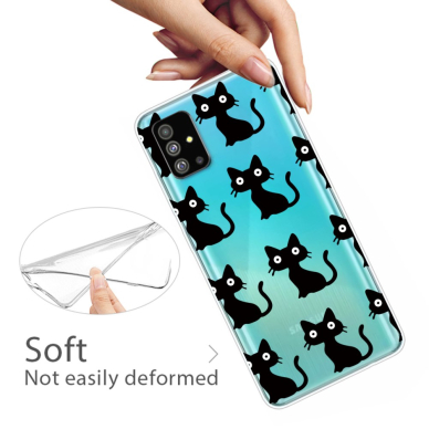 Samsung S20 PLUS Tracy clear nugarėlė Black Cats 2