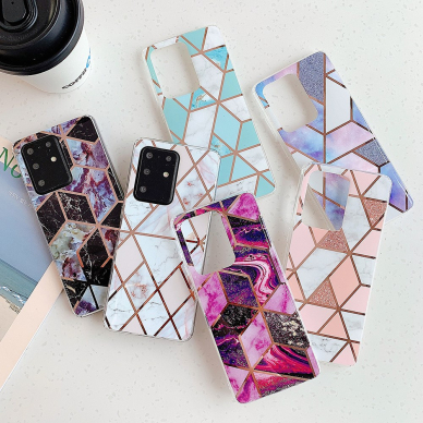 Samsung S20 PLUS Tracy nugarėlė Geometric rose marble 1
