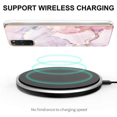 Samsung S20 PLUS Tracy nugarėlė MILKY WAY MARBLE Rausva 2