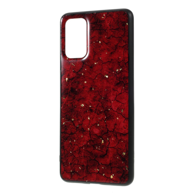 Samsung S20 raudona EPOXY MARBLE nugarėlė 1