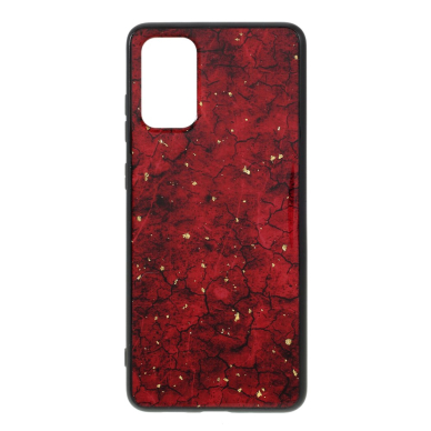 Samsung S20 raudona EPOXY MARBLE nugarėlė