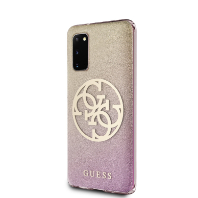 Samsung S20 rose gold GUESS nugarėlė GUHCS62PCUGLPGG 2