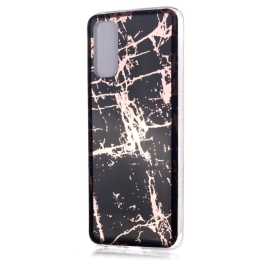 Samsung S20 Tracy nugarėlė Black&gold Marble 1