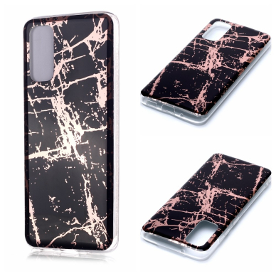 Samsung S20 Tracy nugarėlė Black&gold Marble