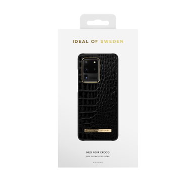 Samsung S20 ULTRA iDeal Of Sweden nugarėlė Neo Noir Croco 2 Samsung S20 ULTRA iDeal Of Sweden nugarėlė Neo Noir Croco 2