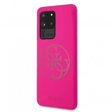 Samsung S20 ULTRA rožinė GUESS nugarėlė GUHCS69LS4GFU 3