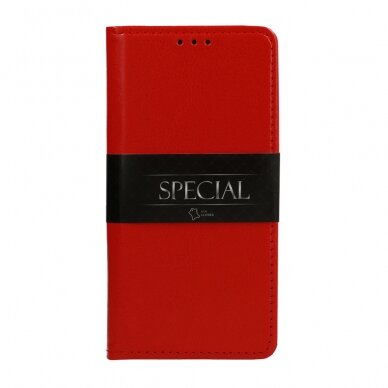 Samsung S21 FE raudonas odinis SPECIAL dėklas 4