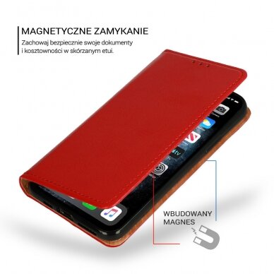 Samsung S21 FE raudonas odinis SPECIAL dėklas 8