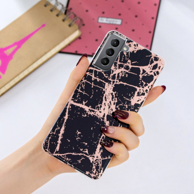 Samsung S21 FE Tracy nugarėlė Black&Gold Marble 2